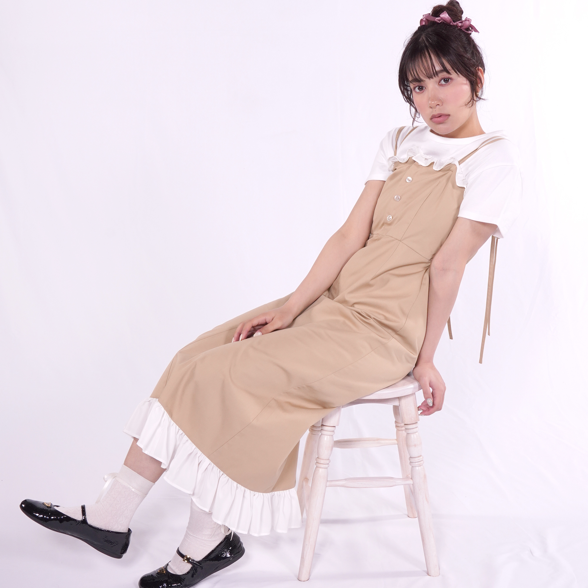 2wayフリルキャミワンピース